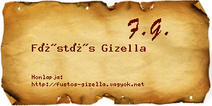 Füstös Gizella névjegykártya