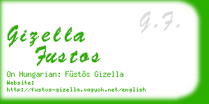 gizella fustos business card