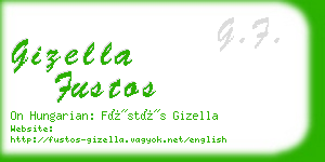 gizella fustos business card